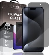 Lunso - Geschikt voor iPhone 15+ / 15 Plus / 15 Pro Max - Privacy Glass - Screen protector