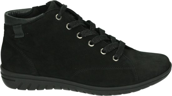 Hartjes 172.0812/99 - VeterlaarzenHoge sneakersDames sneakersDames veterschoenenHalf-hoge schoenen - Kleur: Zwart - Maat: 40.5