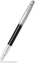 Sheaffer vulpen - 100 E9313 - F - Glossy black barrelbrushed chrome, chrome plated - SF-E0931343