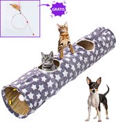 Tunnel pour chat avec Glow in the Dark Stars - Jouets pour chats - Maison pour chat Jouets pour chats - Tunnel de jeu pour chat