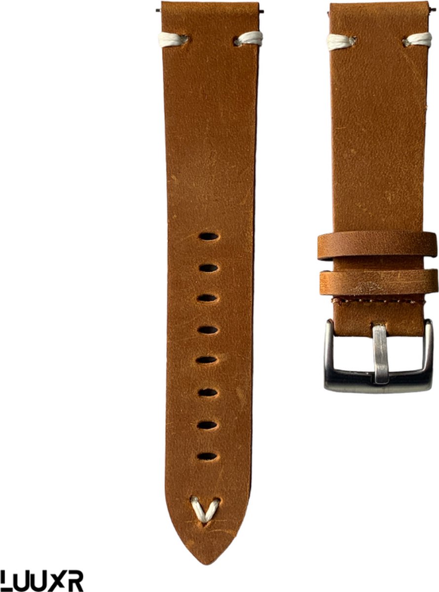 Luuxr strap vintage cognac brown 22mm luvibr220001