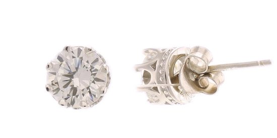 Behave Boucle d'oreille femme argent avec pierre 0 cm