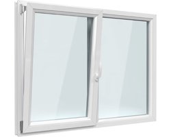 Kunststof Draaikiep-Vast Kozijn 154x114 met Intrek RoRo