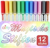 Ainy - Magische Metallic Outline Markers - 12 sneldrogende markeerstiften in rainbow kleuren, glitter stiften pennen, hobby alcohol kleurstiften voor kinderen & volwassenen