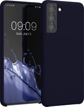 kwmobile telefoonhoesje geschikt voor Samsung Galaxy S21 - Hoesje met siliconen coating - Smartphone case in deep ocean