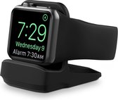 By Qubix Siliconen Apple Watch houder - Zwart - Geschikt voor alle series Apple Watch standaard - docking station