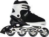 Champz Patins à roues alignées ajustables pour enfants - Semi-Softboot - Noir/Blanc - Taille 38-42 - ABEC9 - Cadre en aluminium - Professional Skates