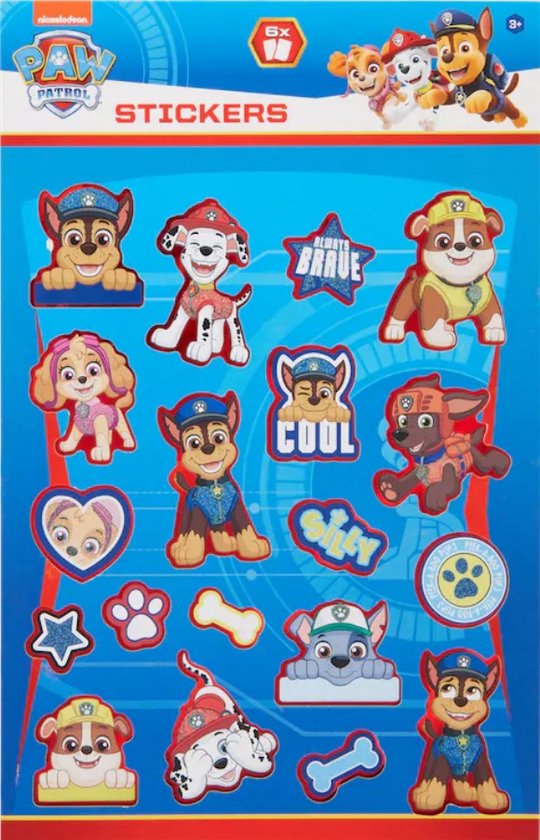 Paw Patrol Stickers 6 vellen NL 100+ stickers bol