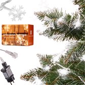 MOZY - Éclairage de Noël - Flocons de neige - 10 mètres - Lumière Wit - 100 Lumières - 8 Modes - Connectable - Décoration de Noël - Guirlande lumineuse - Flocon de neige - Hiver - Sapin de Noël - Décorations de Noël