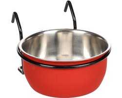 Flamingo Avaro - Eet- En Drinkpot Knaagdier;vogel - Eet- Drinkpot Avaro Haak 10cm Rood/ Zwart 290ml - 1st - 131052 - 1st