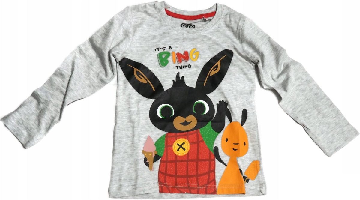 Longsleeve shirt Bing Bunny it's a Bing thing grijs maat 92