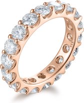 Evertina - 14k Roségouden Moissanite Eternity Ring - 0.3 karaat