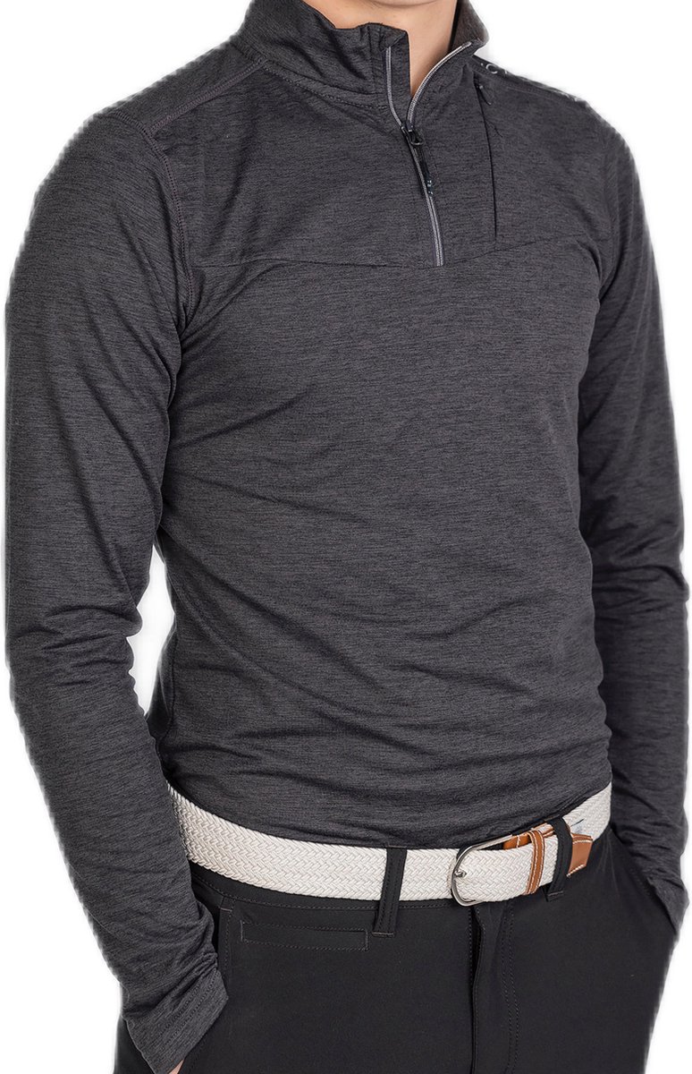 Func Factory mannen Longsleeve Pully Ashton zwart melange maat M