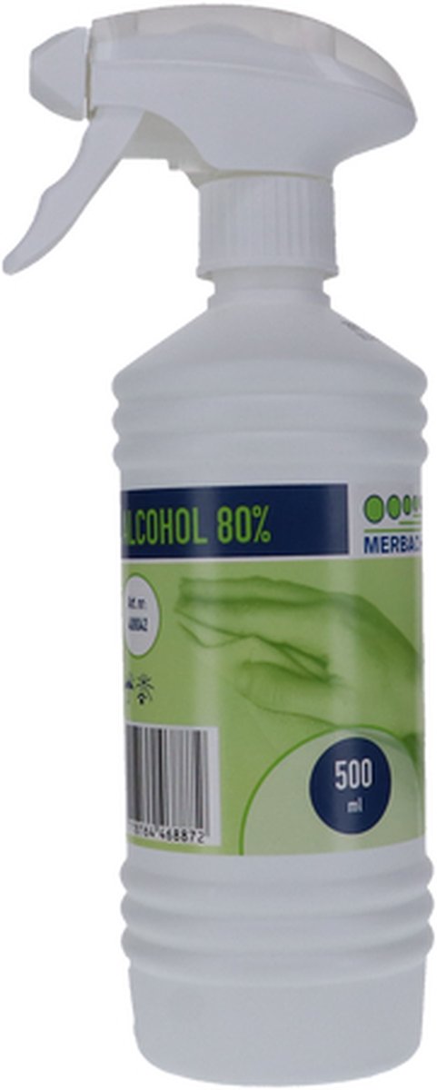Goedkoopste Merbach alcohol 80 500ml sprayflacon