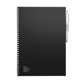 MOYU - Pitch Black Notebook - Carnet effaçable A4 Hardcover