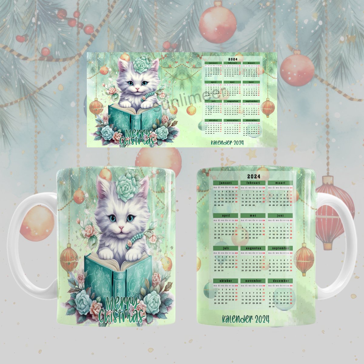 Mok Merry christmas / Vrolijk kerstfeest met de jaarkalender 2024!