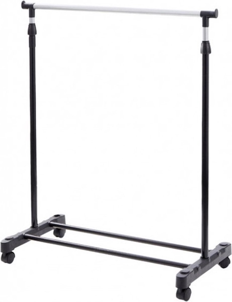 Kledion Reka Exclusief Kledingrek - Op/Met Wielen - Zwart - 160 cm - 1 Stang(en ...