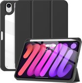 Geschikt Voor iPad Mini 6 Hoes - Mini 2021 Hoes - Solidenz Hybrid Bookcase Mini 6 - Mini 6 Cover - Mini 6 Case Met Autowake - Hoesje Met Pencil Houder - A2757 - A2777 - A2696 - Zwart