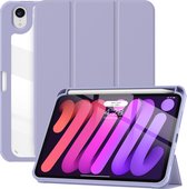 Geschikt Voor iPad Mini 7 Hoes en geschikt voor iPad Mini 6 hoes - Mini 2024 / 2021 Hoes - Solidenz Hybrid Bookcase Mini - Hoesje Met Pencil Houder - A2993 - A2995 - A2996 - A2567 - A2568 - A2569 - Orchide