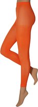 Apollo - Dames party legging - 60 denier - Fluor oranje - Maat L/XL - Neon Legging - Gekleurde legging - Legging carnaval