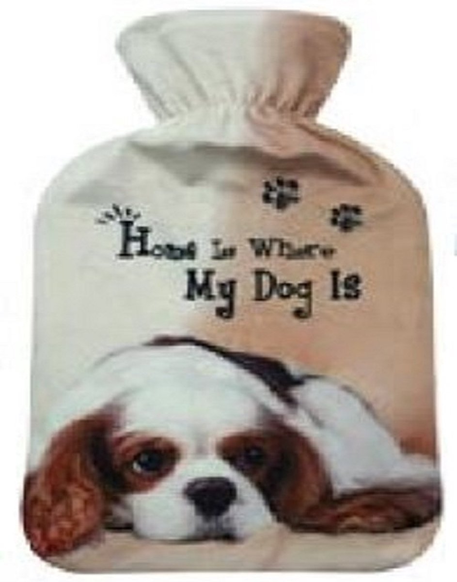 Goedkoopste warmwaterkruik - kruik met hoes - hond - spreuk - 2 liter