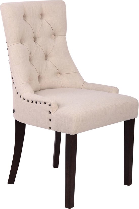 Clp Aberdeen Chaise de salle à manger Tissu crème antique bol