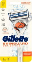 Gillette Skinguard Sensitive Support Flexball + 2 Lames de rasoir