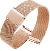 T.O.M.-Horloge bandje- RVS Horlogebandje -Rosé goud 20mm- Geschikt voor elke horloge met 20MM bandje- Milanees bandje- luxe smartwatch horlogeband geschikt voor o.a. Samsung Galaxy Watch 4/5/6/-Amazfit - Huwawei