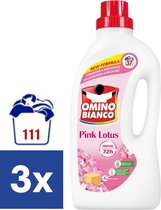 Omino Bianco Vloeibaar Wasmiddel Pink Lotus - 3 x 1.480 l (111 wasbeurten)