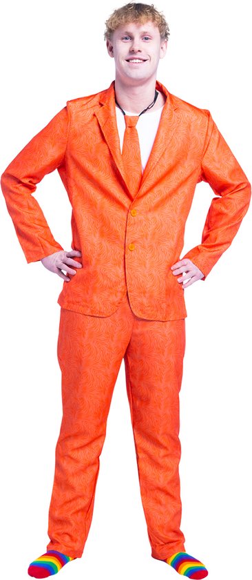 Kostuum - Pak - Carnavalskleding - Carnaval kostuum - Koningsdag - Heren - oranje - Maat XL