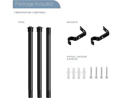 gordijnstangen \curtain rods / gordijnpalen metaal 76-115cm
