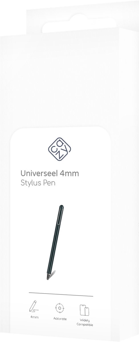 Cazy Universele Stylus Pen / Stylus Pen Tablet - Touchscreen Compatible - Hoogwaardig materiaal - Beeldscherm Vingerafdruk Vrij - 4mm - Zwart van Cazy — afbeelding 5