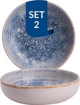 James Cooke Schaal Azure Vintage 16 cm Blauw Wit Stoneware 2 stuk(s)