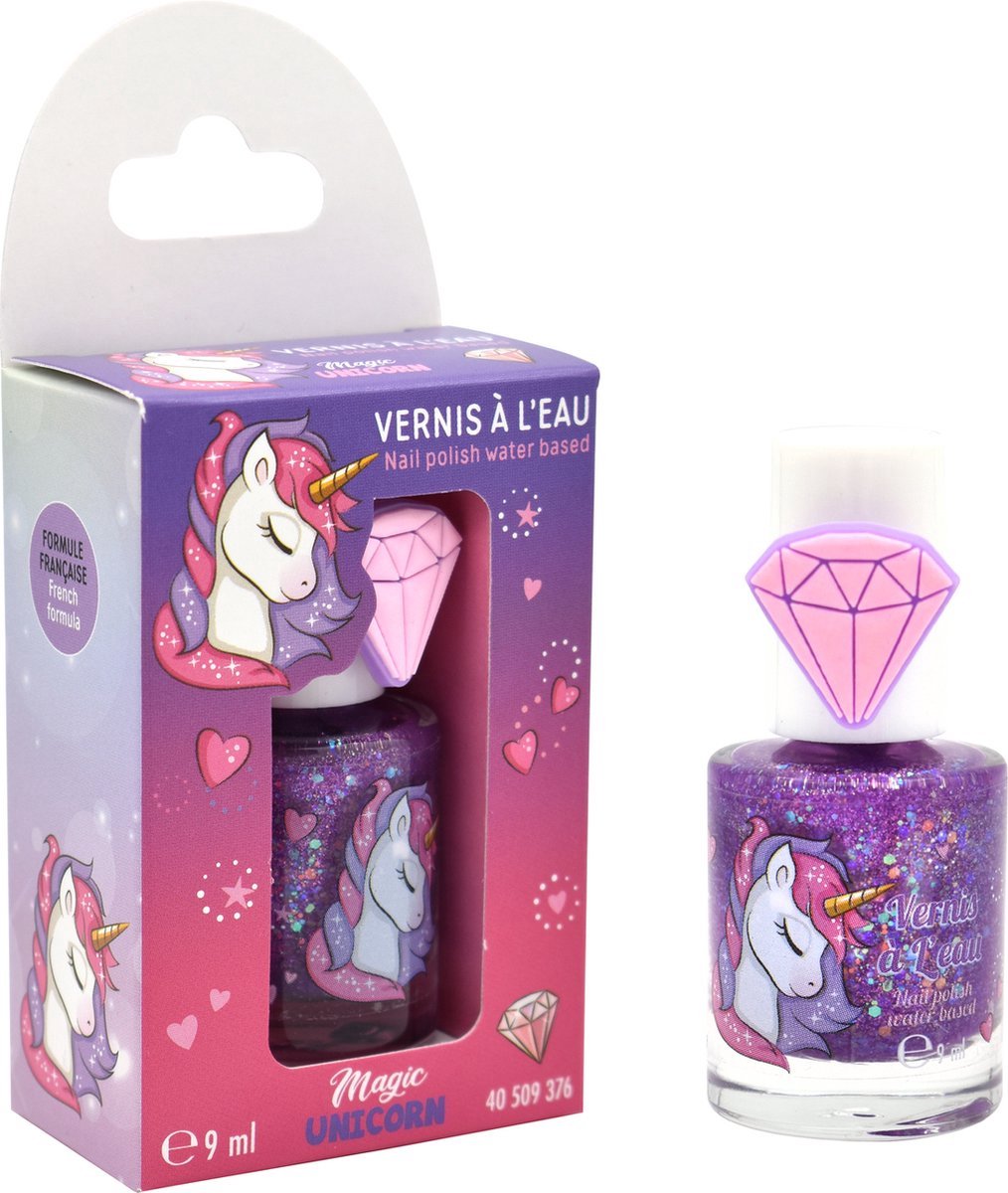 Goedkoopste Unicorn Nagellak - Kinderen Nagellak - Glitter Nagellak - Afwasbaar - Waterbasis - 9ml