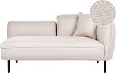 Beliani CHEVANNES - Chaise Longue - Beige - Polyester