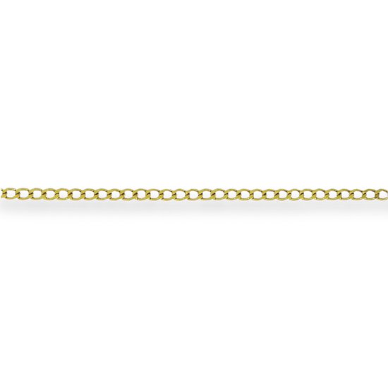 14k oro giallo Gourmette catena collana, 2,0 millimetri e Oro giallo, colore: Giallo
