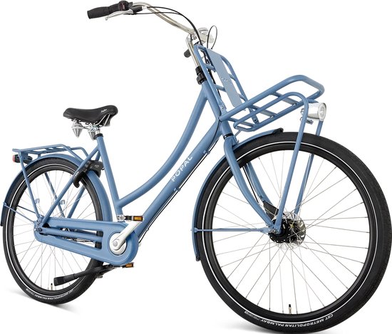 Vélo de transport Popal Daily Dutch Prestige N7 28 pouces - Femme - Cadre en aluminium - 47 cm - Blauw Göteborg