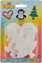Perles thermocollantes Hama midi hiver / Set de Noël avec 3 plaques de base / formes : Sapin de Noël, pingouin, cœur (Cadeau de Noël pour enfants)
