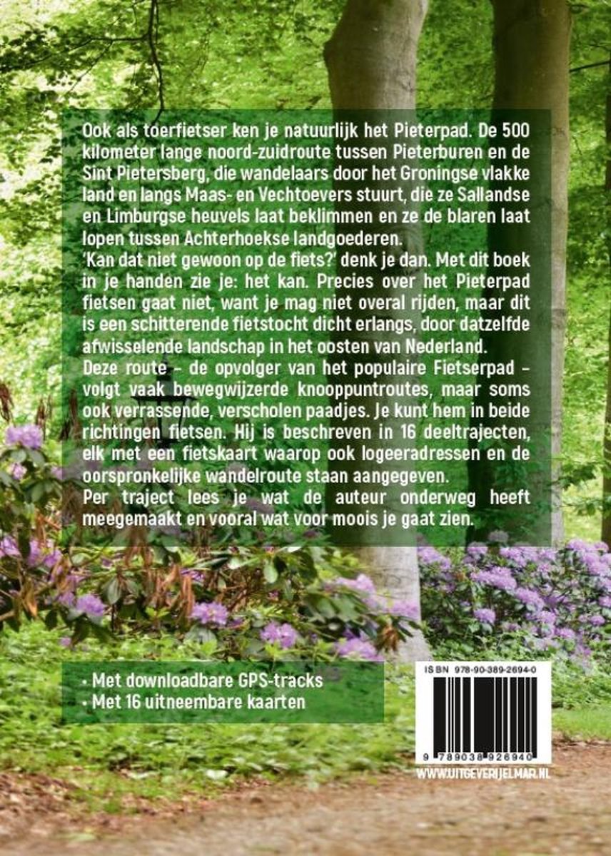 Fietsen langs het Pieterpad - back cover