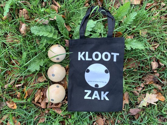 Klootzak - Tas voor klootschietballen en klootschieten - zak met het woord KLOOTZAK - Bekend van Enzo Knol grappig cadeau, presentje of aandenken! - Klootschietbal