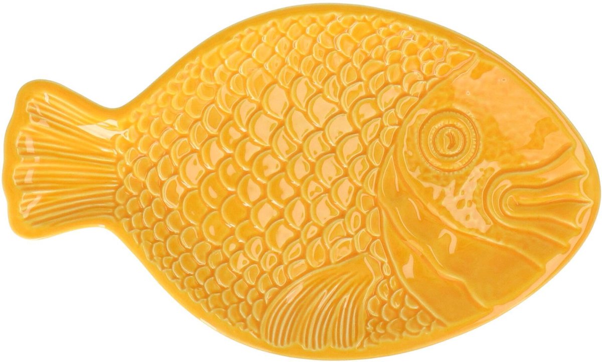 Duro Ceramics - Schaal Fish geel 36cm - Schalen