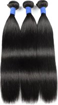frazimashop - Braziliaanse Remy weave - 20 inch donkerbruine steil weave -real hair extensions -1 stuk. bundel menselijke haren