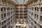 George Peabody Bibliotheek - Baltimore / USA | Houten Puzzel | 1000 Stukjes | 59 x 44 cm | King of Puzzle