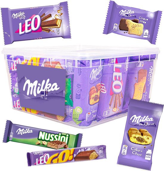 Foto: Milka maandpakket koekjes met chocolade 28 stuks 1031g