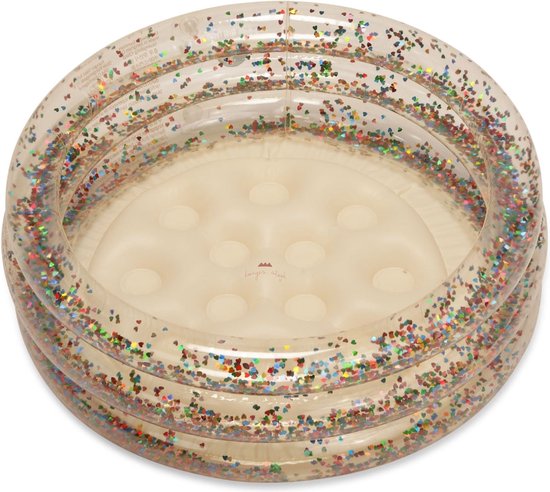 Konges Sløjd mini zwembad met glitter – opblaasbaar – 50 cm – creme