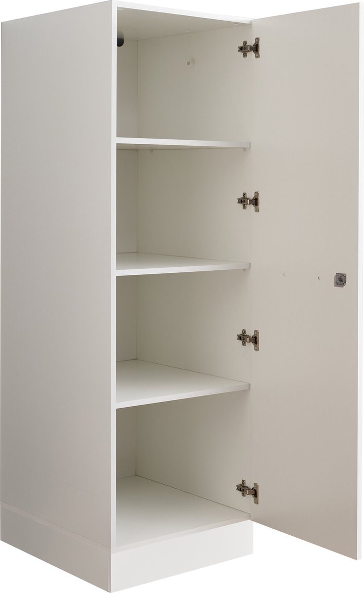 Laundry Linnenkast met verstelbare legplanken - Waskamerkast - Bijkeuken kast - Wit - Hoogte 162 cm