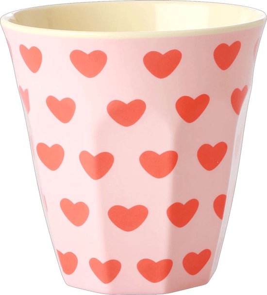 Rice melamine beker medium 300 ml sweet hearts