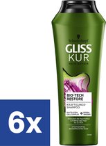 Gliss Kur Bio Tech Restore Shampoo - 6 x 250 ml