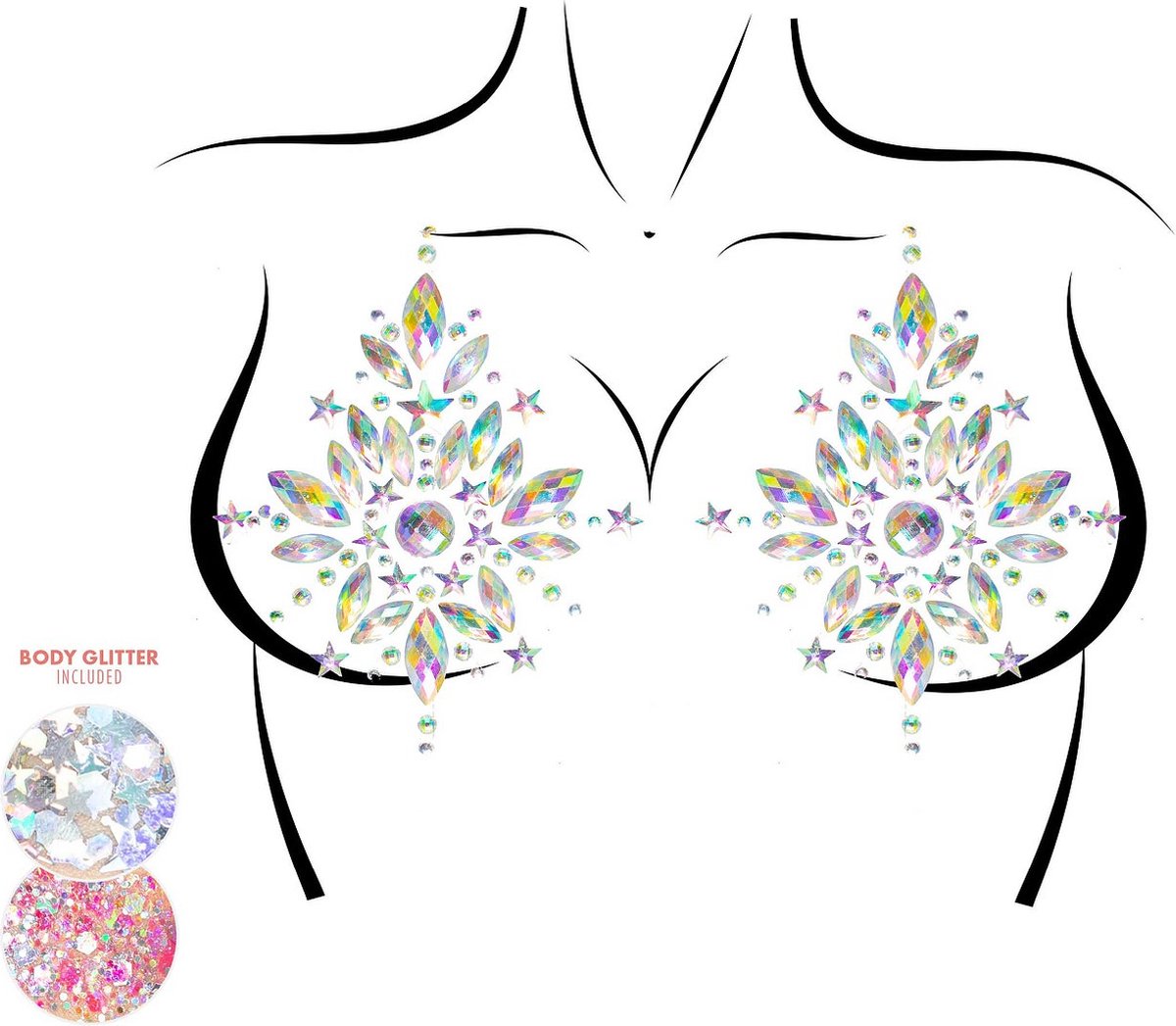 Goedkoopste Cambria Nipple jewels sticker