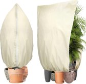Winter Protection for Plants, Pack of 2 XL 180 x 120 cm Winter Protection for Pot Plants 80 g/m² Thick Plant Protection Winter Bag with Zip and Drawstring, Freeze Protection Cold for Plants
